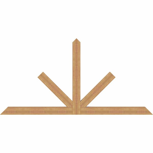 Ekena Millwork Saratoga Timber Gable Bracket, Western Red Cedar, 108"W x 54"H x 3 1/2"D x 5 1/2"F, 12/12 Pitch GBW108X54X0406SAR00SWR - main